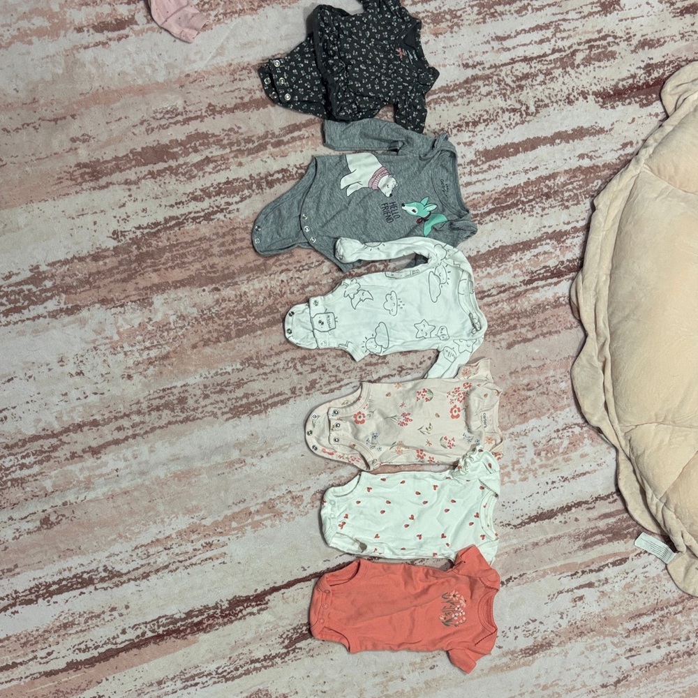 Carter's Floral Black Baby Bodysuit